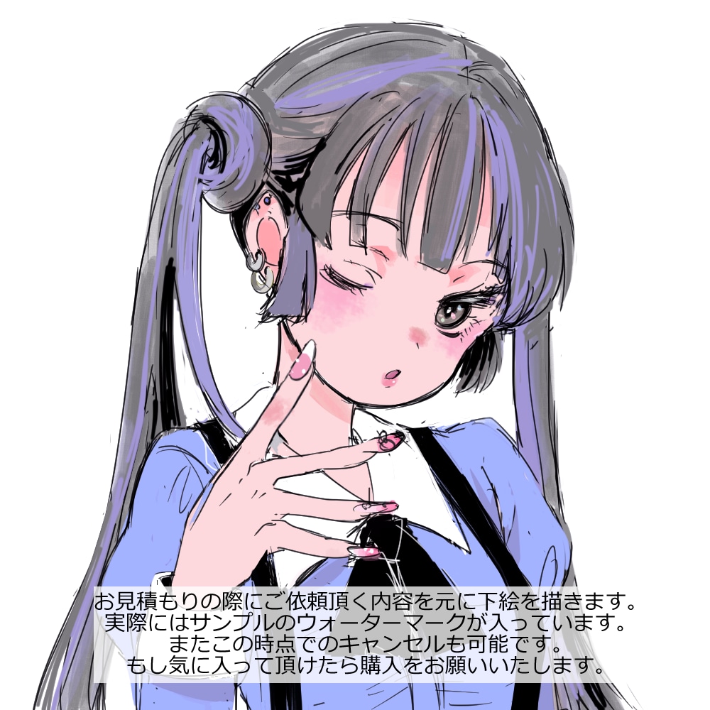 女の子専用/ＳＮＳアイコンお描きします ご依頼すぐに着手可能です【納期10日~最大14日】 イメージ5