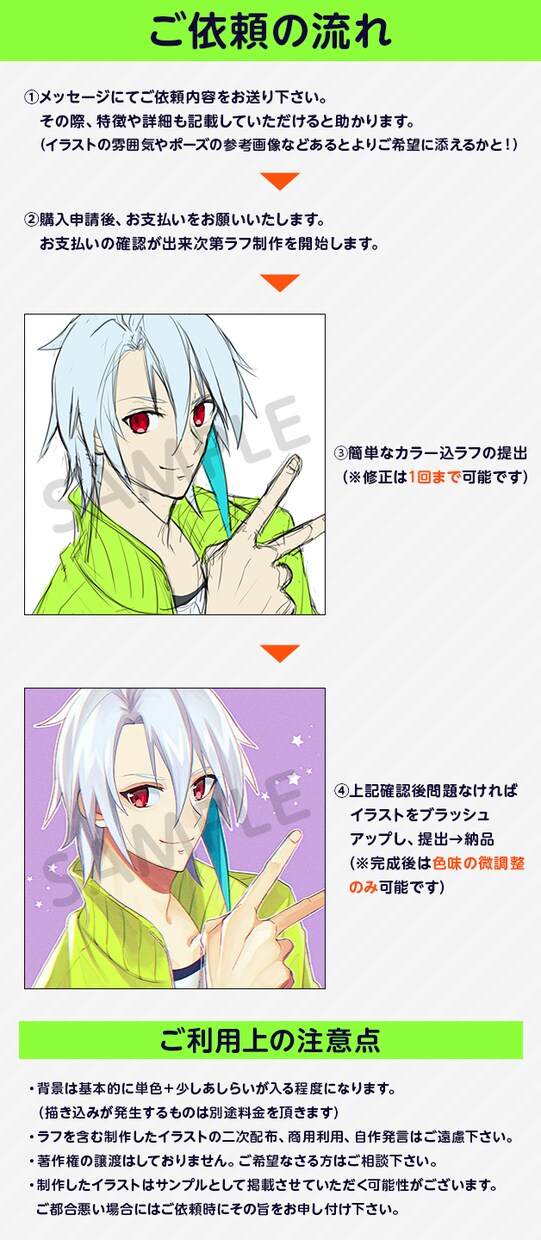 あなただけのイラスト制作します 色鮮やかにキャラクラーを仕上げます！ イメージ2