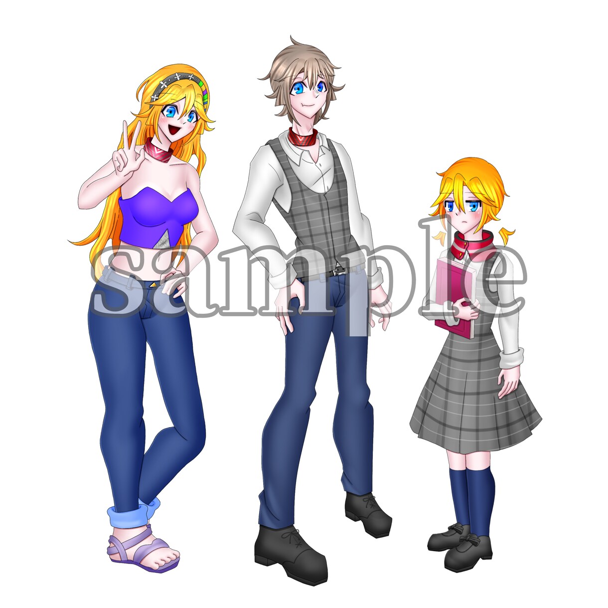 TRPGの立ち絵を2人描きます 鮮やかな色使いと立体感のあるタッチ イメージ2