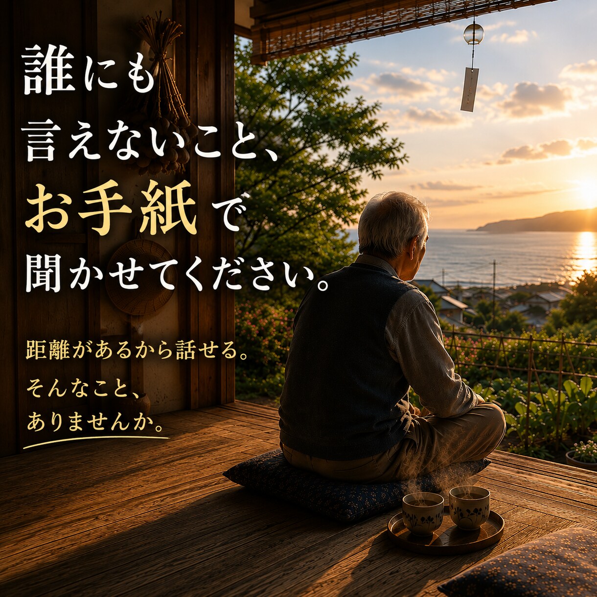誰にも言えないこと、お手紙で聞かせてください。ます 距離があるから話せる。そんなこと、ありませんか。 イメージ1