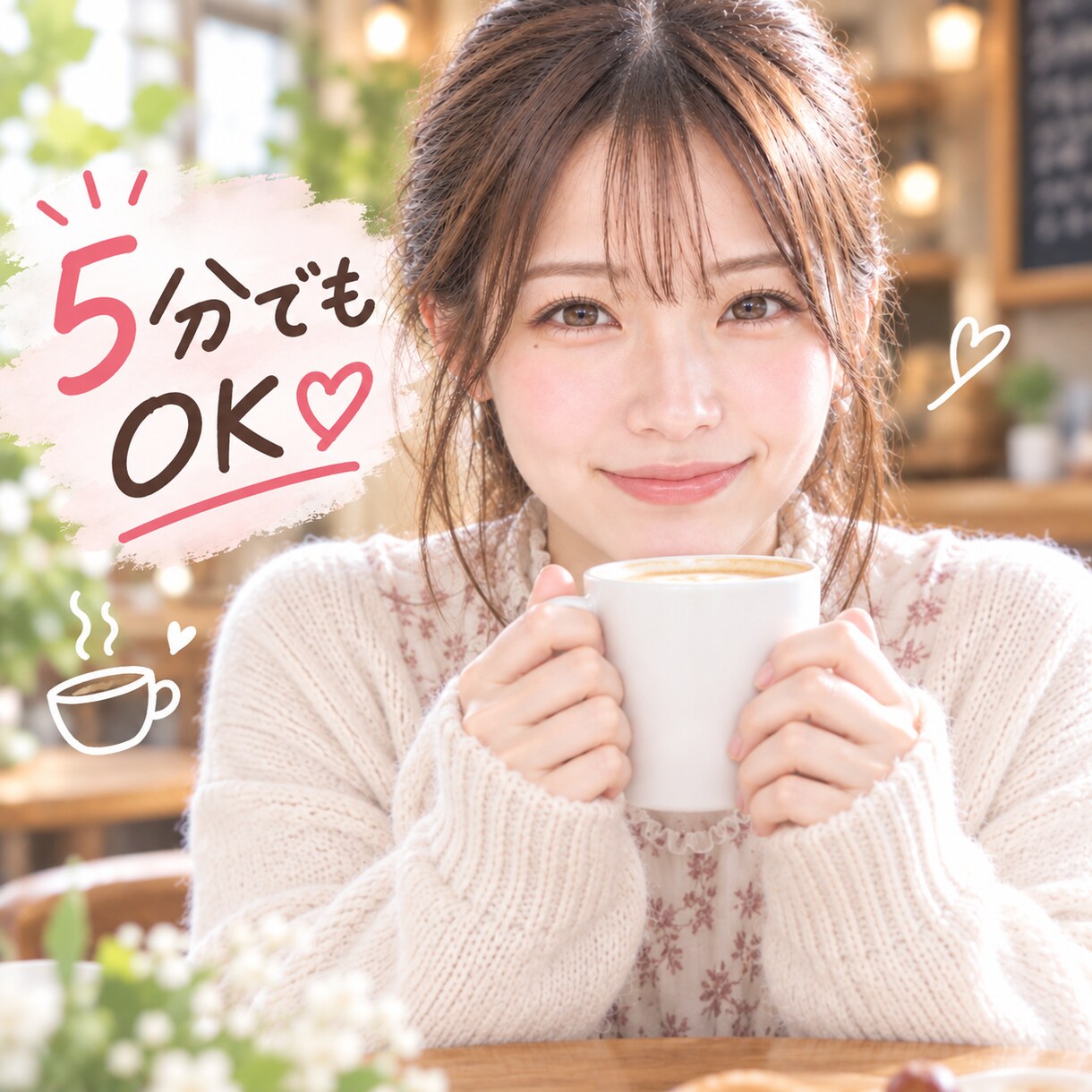 5分でもOK♡ほっと一息、ゆるっとお話お聞きします 短時間でもOK♪ゆるっとお話しよ イメージ1