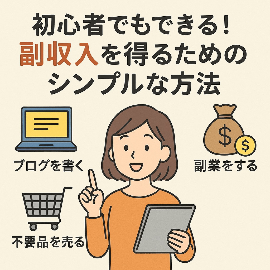 初心者でもできる副収入を得るための方法教えます 特別なスキル不要！すぐに実践できる副業の始め方 イメージ1