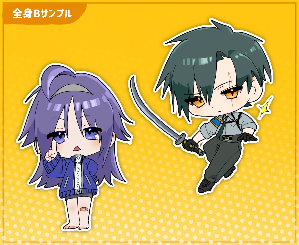 商用OK！ミニキャラ・SDキャライラスト制作します アイコンや立ち絵に自由に使える、かわいいSDキャラを描きます イメージ9