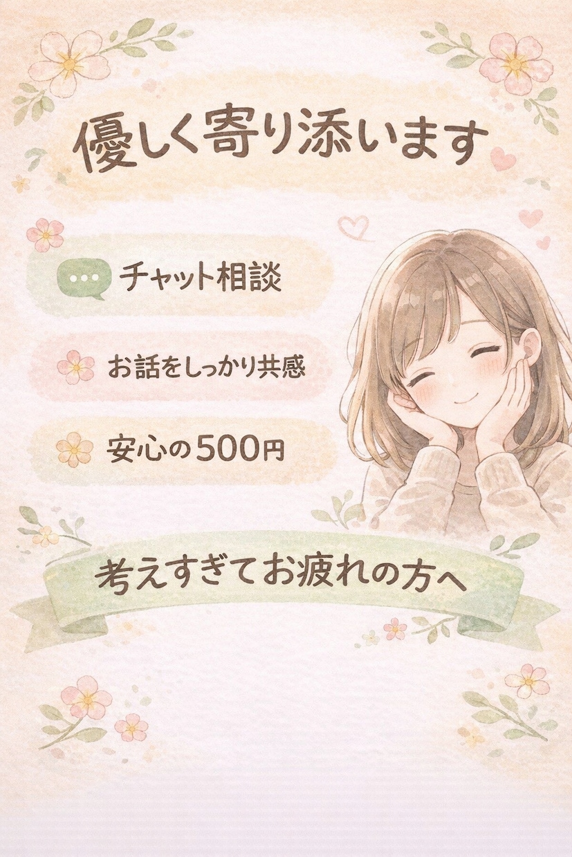 電話が苦手な方もOK！新生活の不安に寄り添います 電話が苦手でも大丈夫です。誰にも言えない気持ちを整理します。 イメージ1
