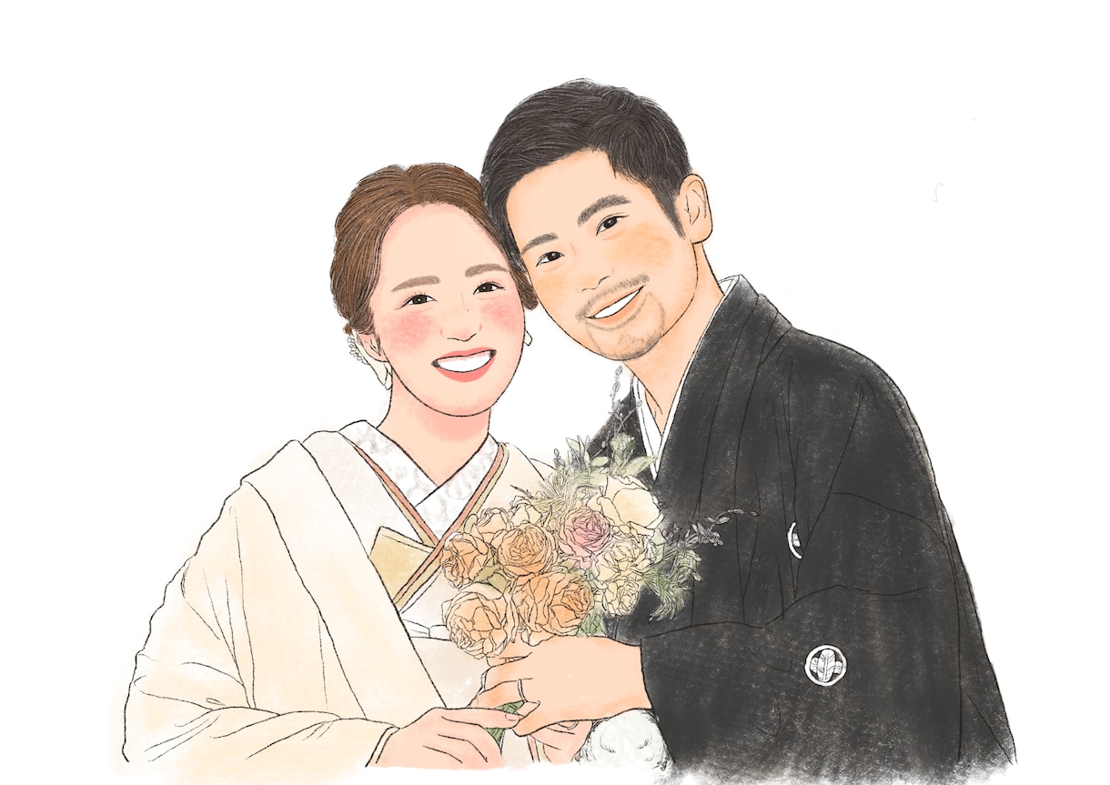 お写真を温かみのある似顔絵イラスト描きます *似顔絵、人物イラスト得意です＾＾ イメージ4