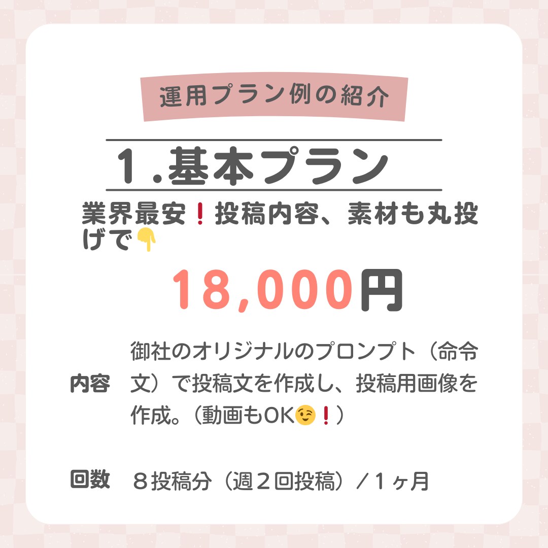 ネタ切れ知らず！AIでインスタ運用を代行します AI使っても思い通りに結果が出ない…を解決！バズる投稿を作成 イメージ2