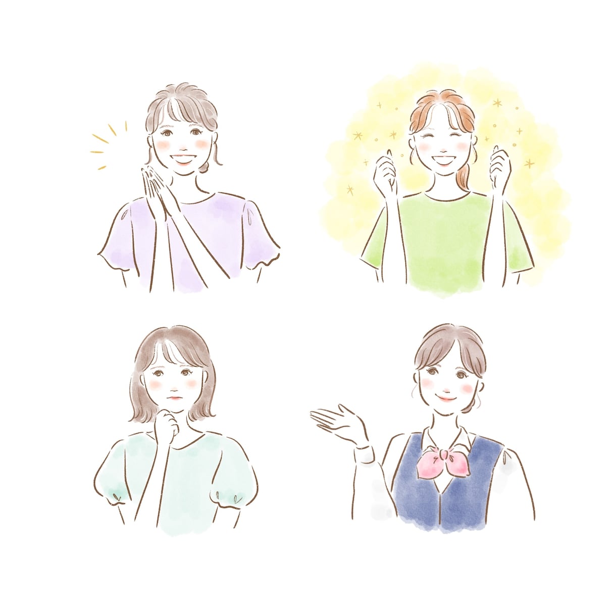 オシャレで可愛いカットイラストお描きします Webや書籍など挿絵にもピッタリ イメージ5