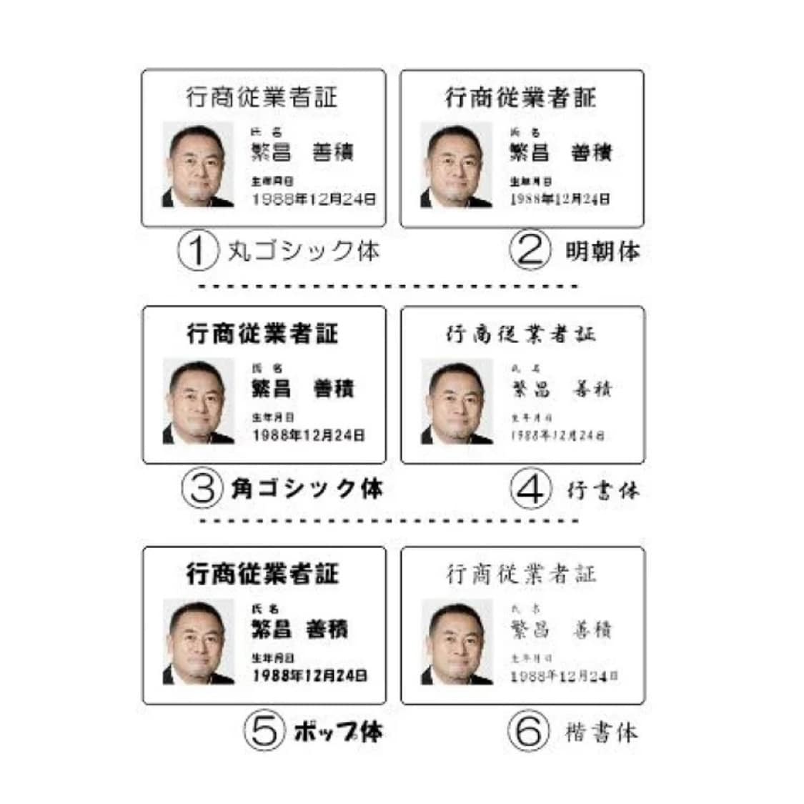 古物商行商従業者証【証明書カード】を作成致します 【送料無料】最短で当日発送可能！ イメージ3