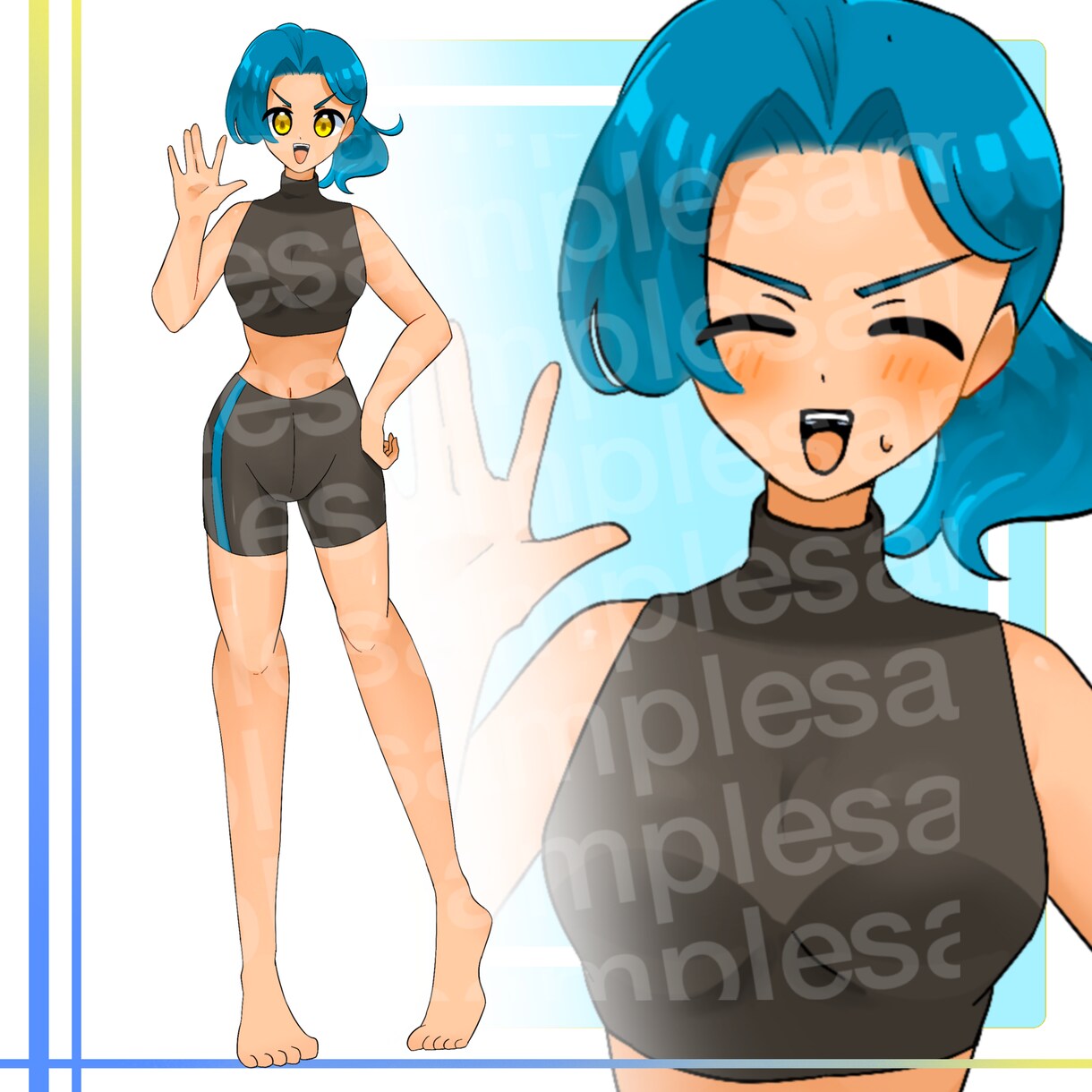 6月は特別価格！表情10種の全身立ち絵を描きます 【表情10種&商用利用 OK】TRPG・ゲーム用全身立ち絵！ イメージ6