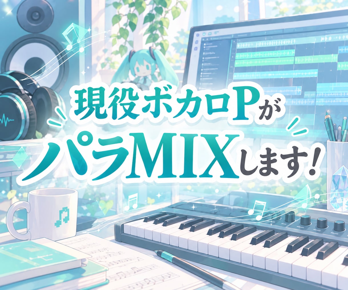 現役ボカロPがミックス・マスタリングします ボカロPが1トラックずつ丁寧にMIXさせて頂きます。 イメージ1