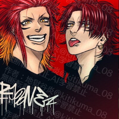 かっこいい男の【アイコン、ヘッダー】制作します 不良漫画みたいなかっこいい男を描きます！ イメージ2