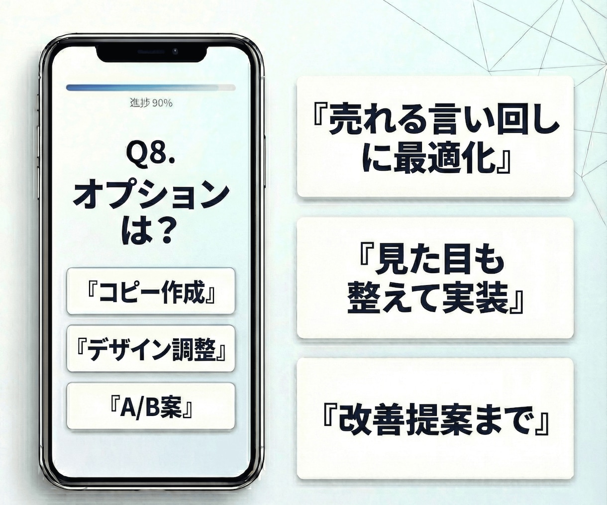 集客に強い診断コンテンツ（質問＋結果）を制作します “読む”より“参加する”コンテンツで、問い合わせ率をアップ イメージ8