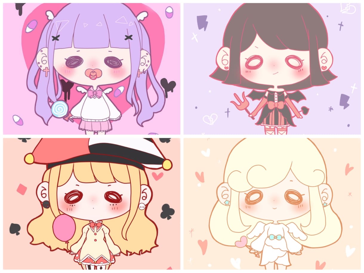 SNSのアイコン描きます 主にパステルカラーのミニキャラ！ イメージ1