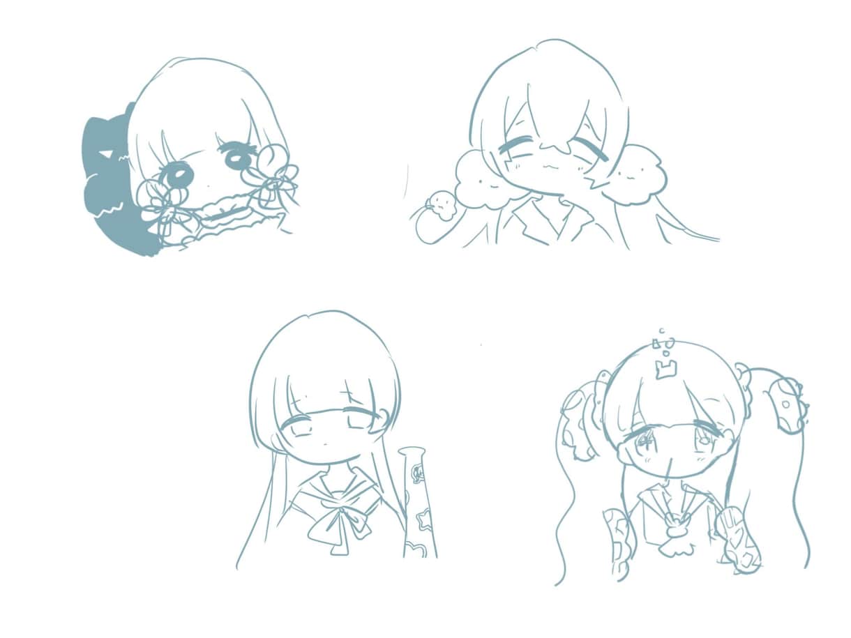 かわいいアイコン描きます 3等身くらいでかわいい正方形のイラストを描きます イメージ1