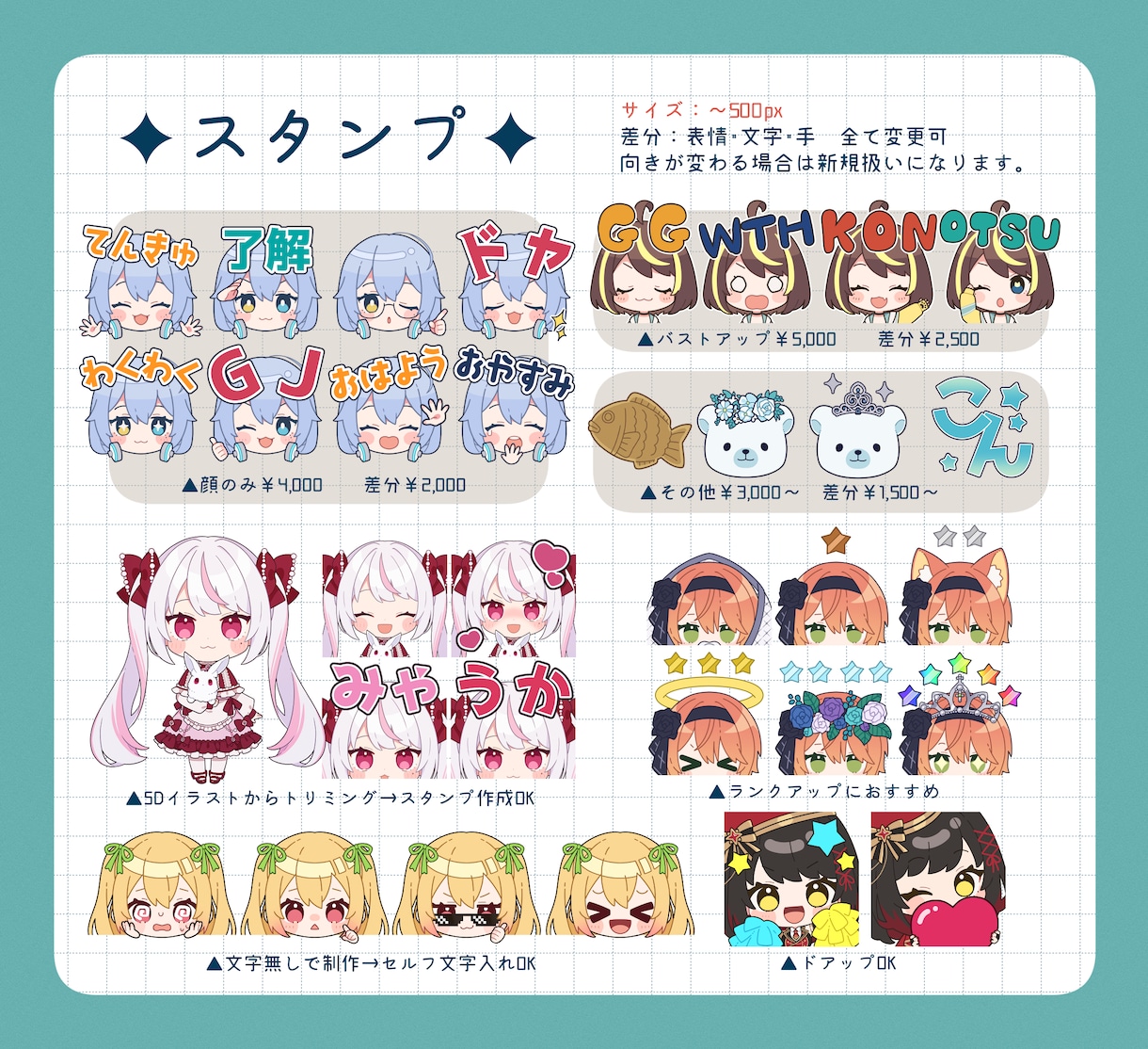 商用利用込！可愛いデフォルメイラスト制作いたします ちびキャラ、アイコンお任せください！ イメージ7