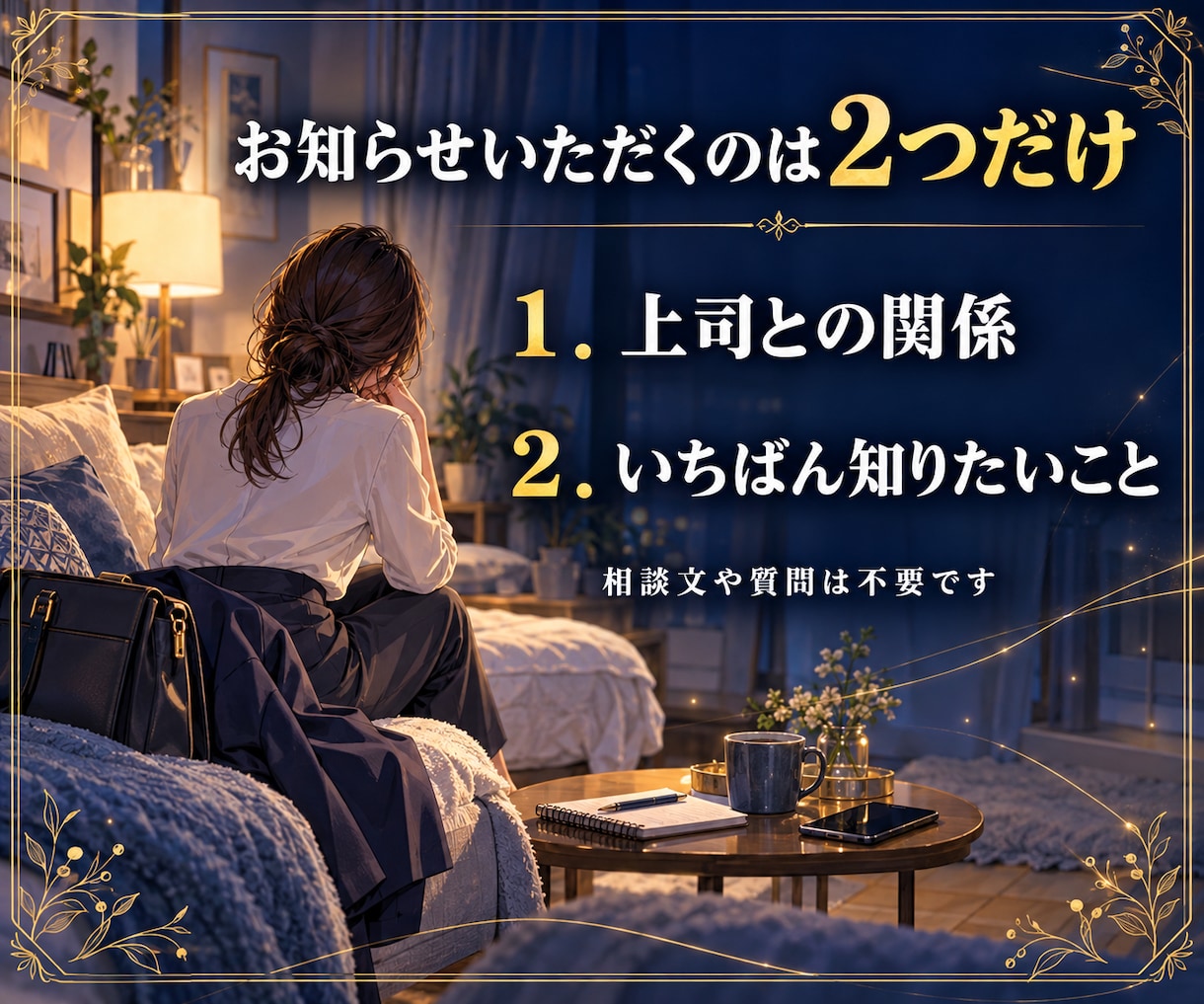 仕事占い｜上司の本音と評価、接し方を占います 【最短30分】上司の本音と評価、明日からの接し方 イメージ6