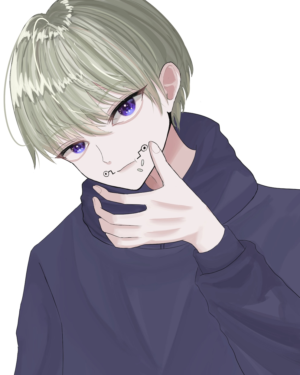 SNS用のアイコンを描きます 可愛らしい顔の女の子、男の子、うるうるなおめめが得意！ イメージ1