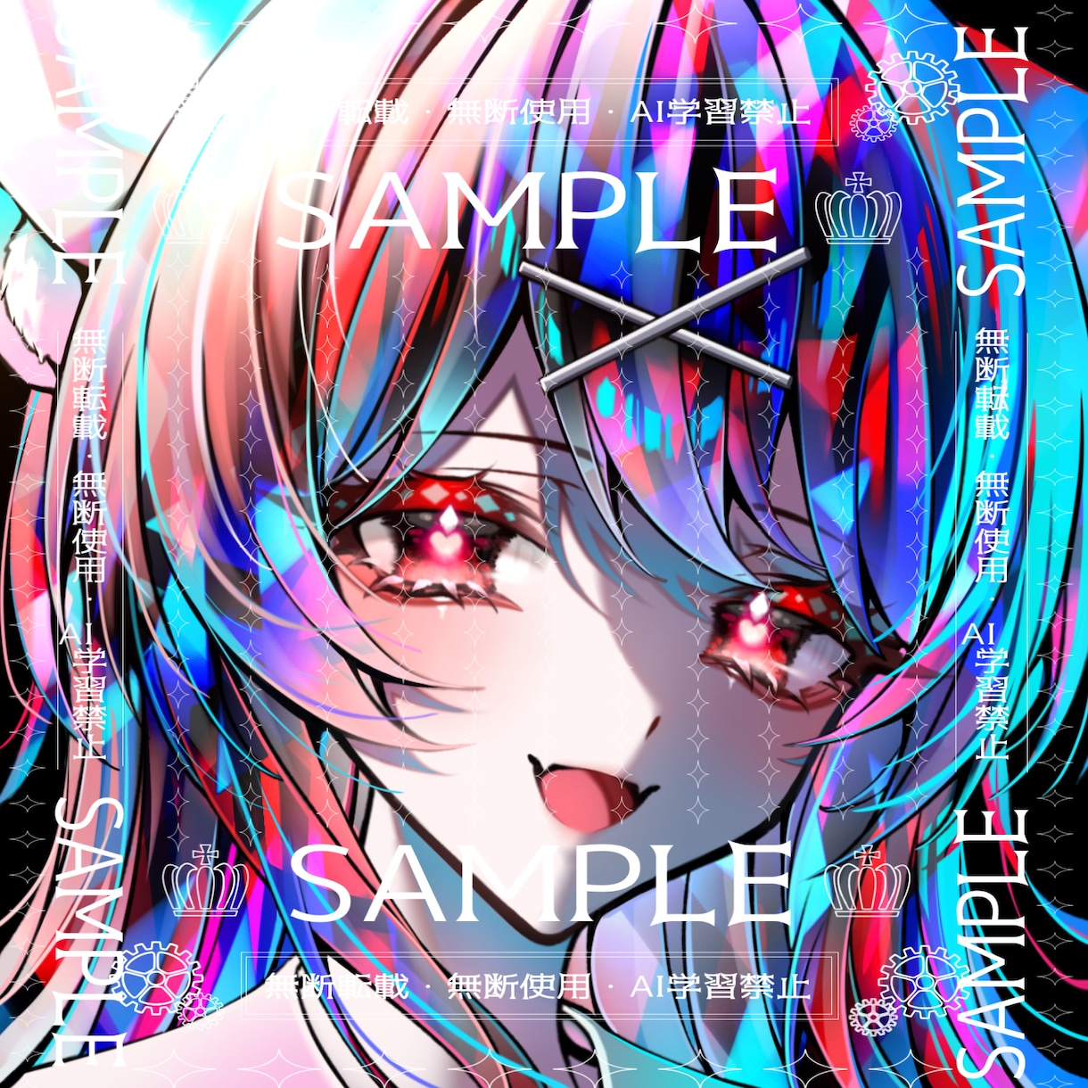何度でも修正◎!キラキラで目立つアイコンを描きます カラフルでお好みのアイコンをオーダーメイドします☺︎ イメージ6