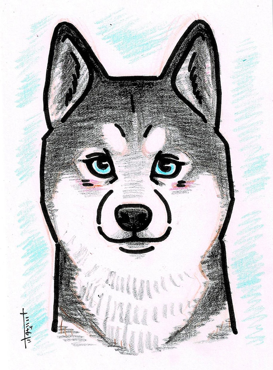 お1人1000円～！ハガキサイズ似顔絵描きます 温かみのある手描き！しっかり似せます！原画郵送もOK！ イメージ4