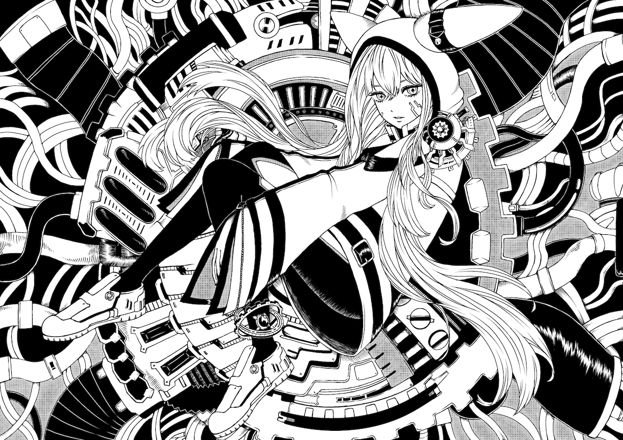モノクロイラスト描かせていただきます モノクロイラストを描きます、デフォルメキャラも可能です イメージ1