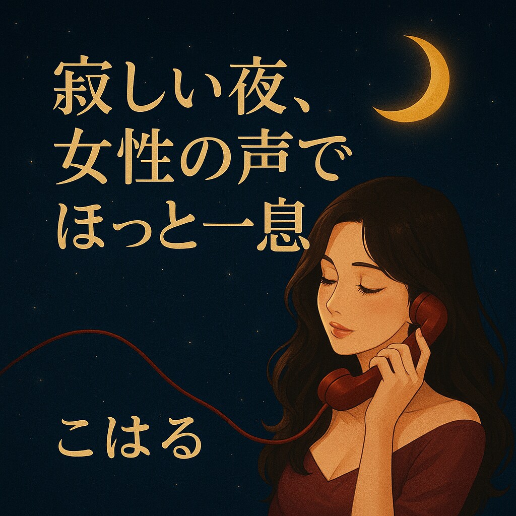癒しの声でそっと寄り添います 「女性の声に癒されたい夜に　そっと寄り添う こはる」 イメージ1