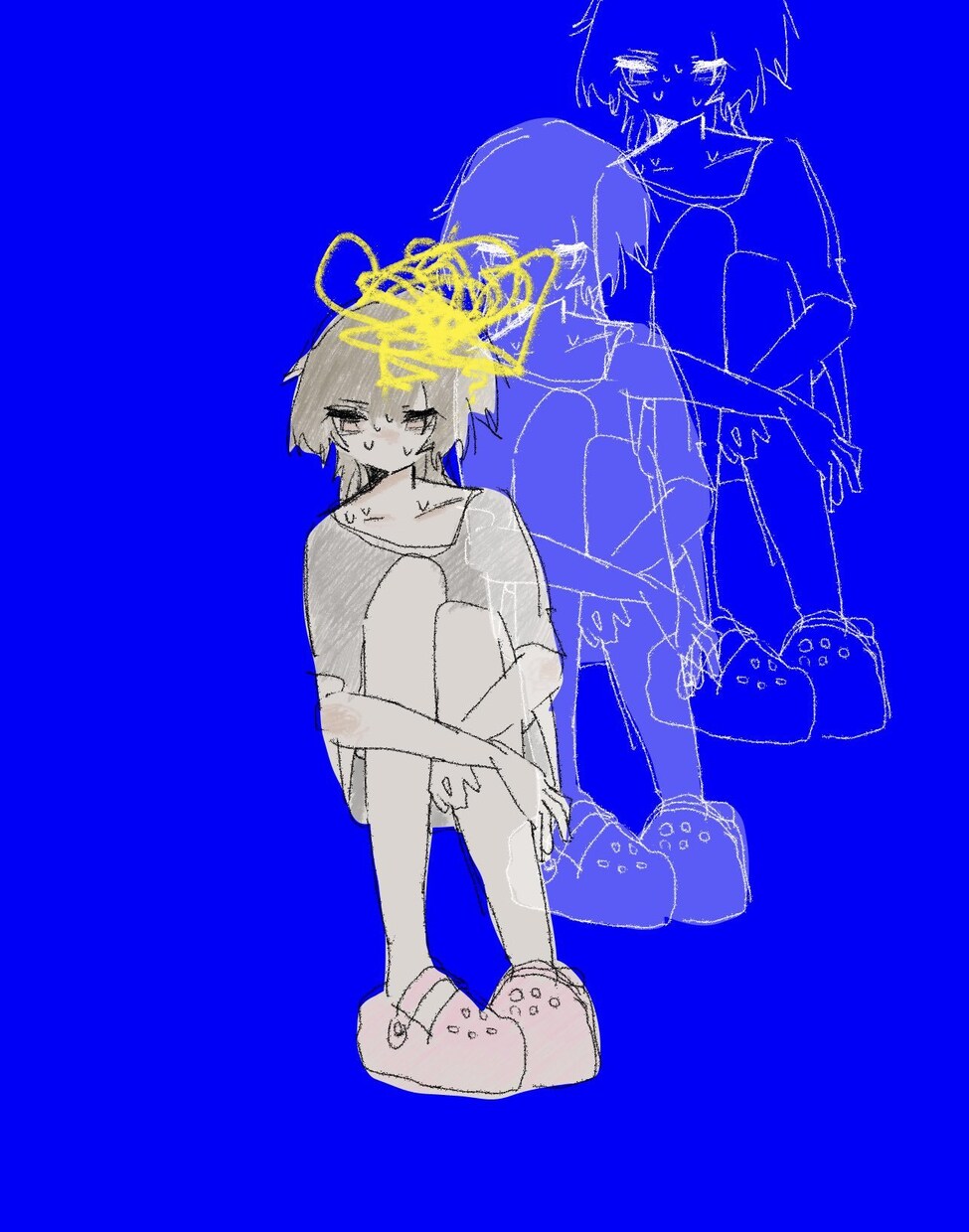 どろどろの気持ちを絵にします 雨降って固まらなかった地を描いています。 イメージ3
