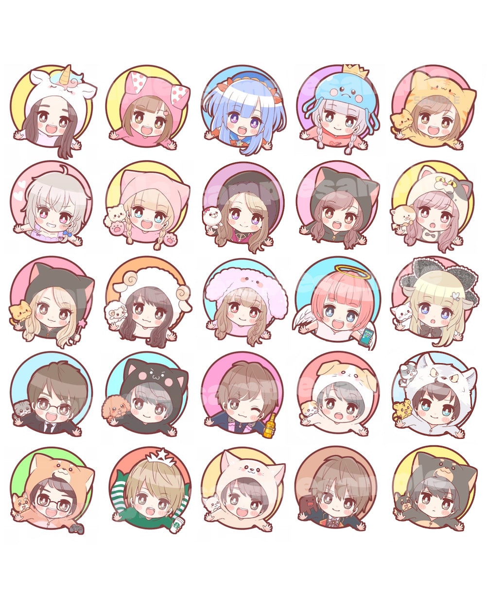 飛び出しちゃん描きます 丸から飛び出すかわいいアイコン♡ イメージ2
