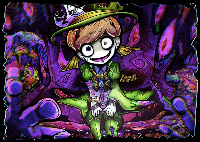 ポップでダークなキャラクターイラストを描きます 背景・色合いにもこだわり描写致します！ イメージ3
