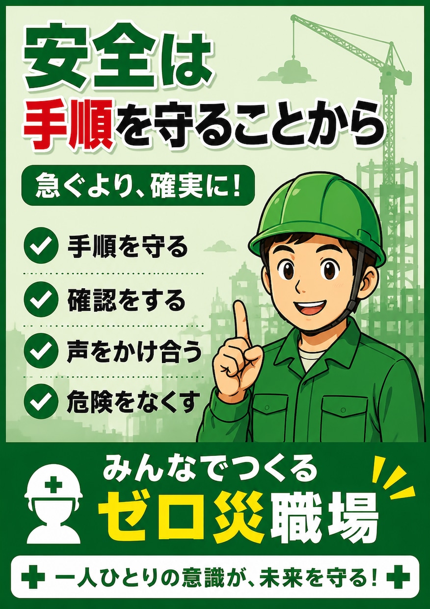 安全標語・注意喚起ポスターを3枚セットで制作します 職場の安全意識を高めるポスターを制作します イメージ2