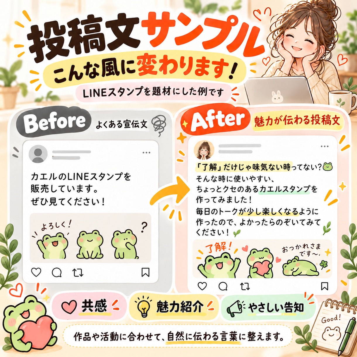 Threads投稿文を5本作成します 投稿文だけじゃない！作品の魅力を届ける告知設計つき イメージ5