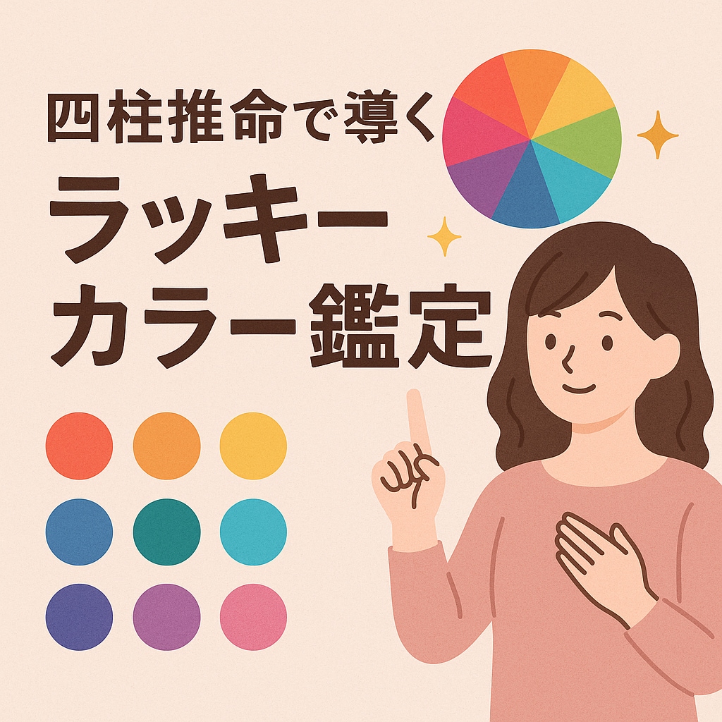 四柱推命で導く総合ラッキーカラー鑑定します 健康・財運・仕事・恋愛 全運気の色を算出 イメージ1