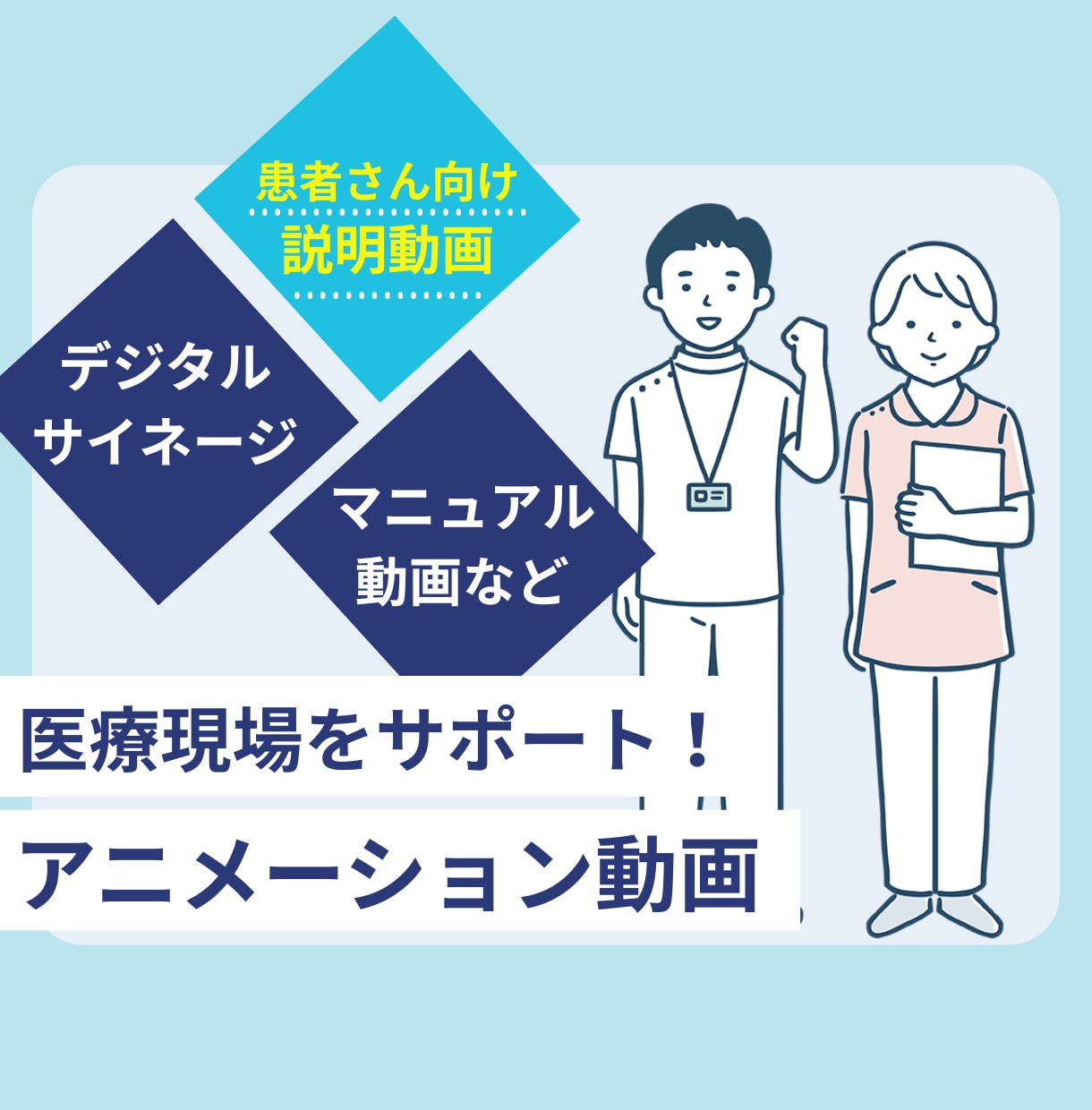 医療現場で役立つアニメーション動画を制作します 医療・介護の現場で役立つ！伝わるアニメーション動画をお届け イメージ1