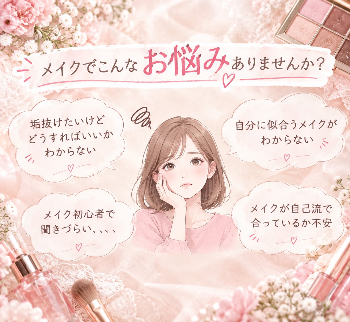 メイク診断｜元美容部員が垢抜けメイク提案します 実績19,000名の元美容部員が丁寧にサポート イメージ3
