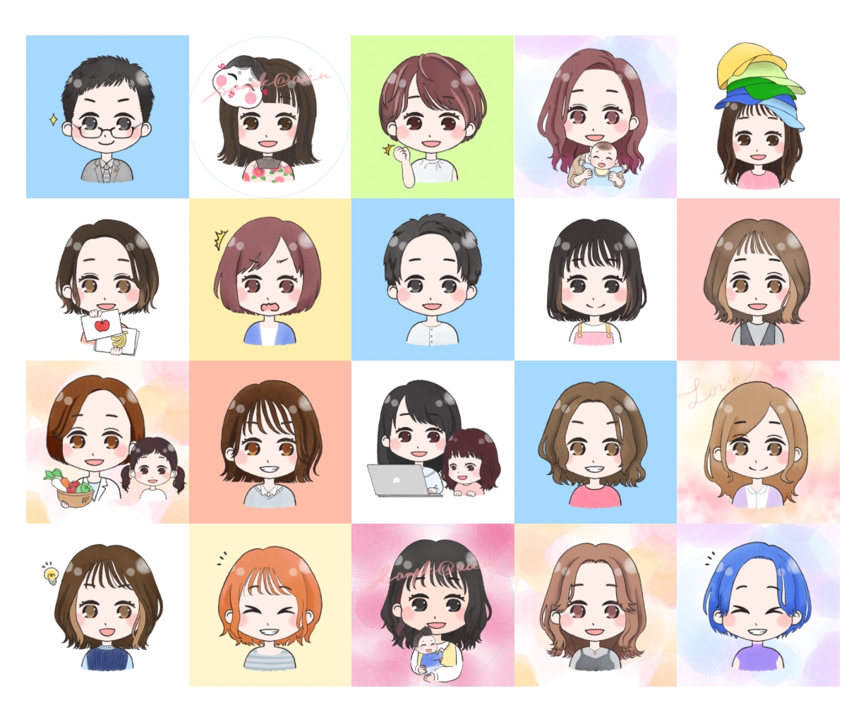 ゆるふわ・商用OK！ちび可愛いアイコンお描きします 愛らしい表情でファンが増える、あなただけのオリジナルアイコン イメージ2
