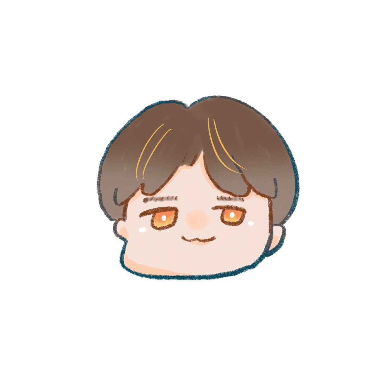 やわらかい雰囲気の似顔絵描きます かわいい似顔絵(アイコンにもできる)を描きます イメージ2