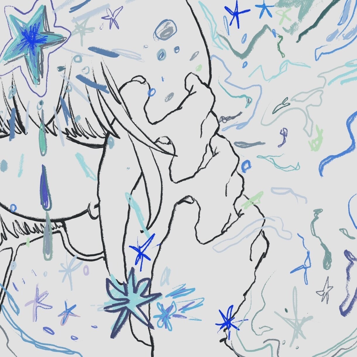 女の子のモノクロイラスト描きます ダークな雰囲気が得意ですアイコンやジャケ写真等お使いください イメージ3