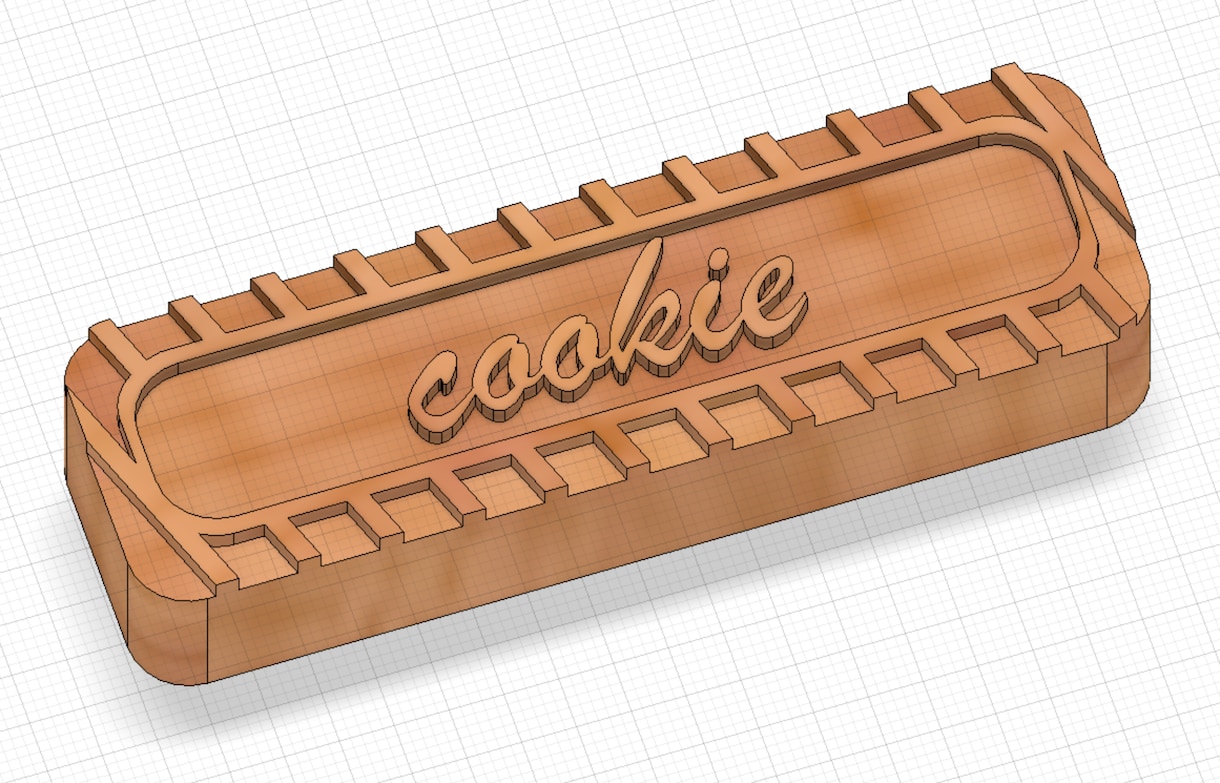 オリジナルクッキースタンプつくります 3Dプリンターで好きな文字を入れたクッキースタンプ製作 イメージ1