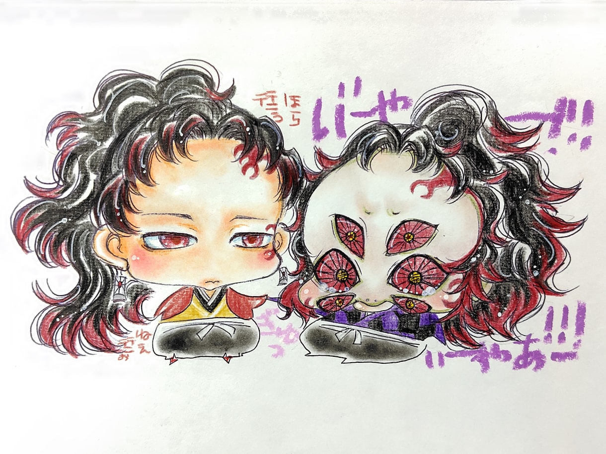 もちもちほっぺ似顔絵描きます 自分用プレゼント用アクリルスタンドバッジグッズにも✨  ✨ イメージ2