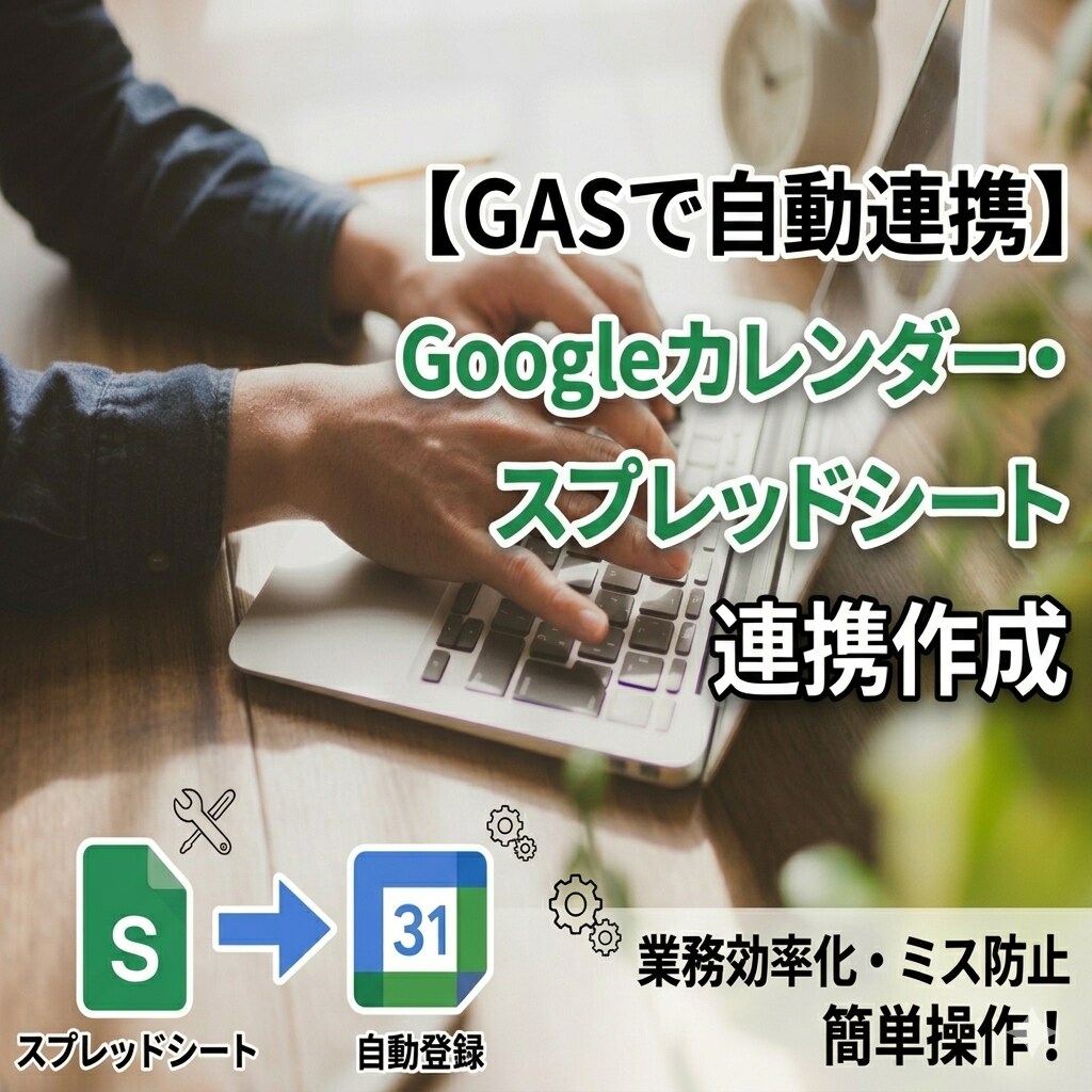 Googleカレンダーとシートを自動連携します 毎日の手入力をゼロに！業務に合わせた自動化ツール！ イメージ1