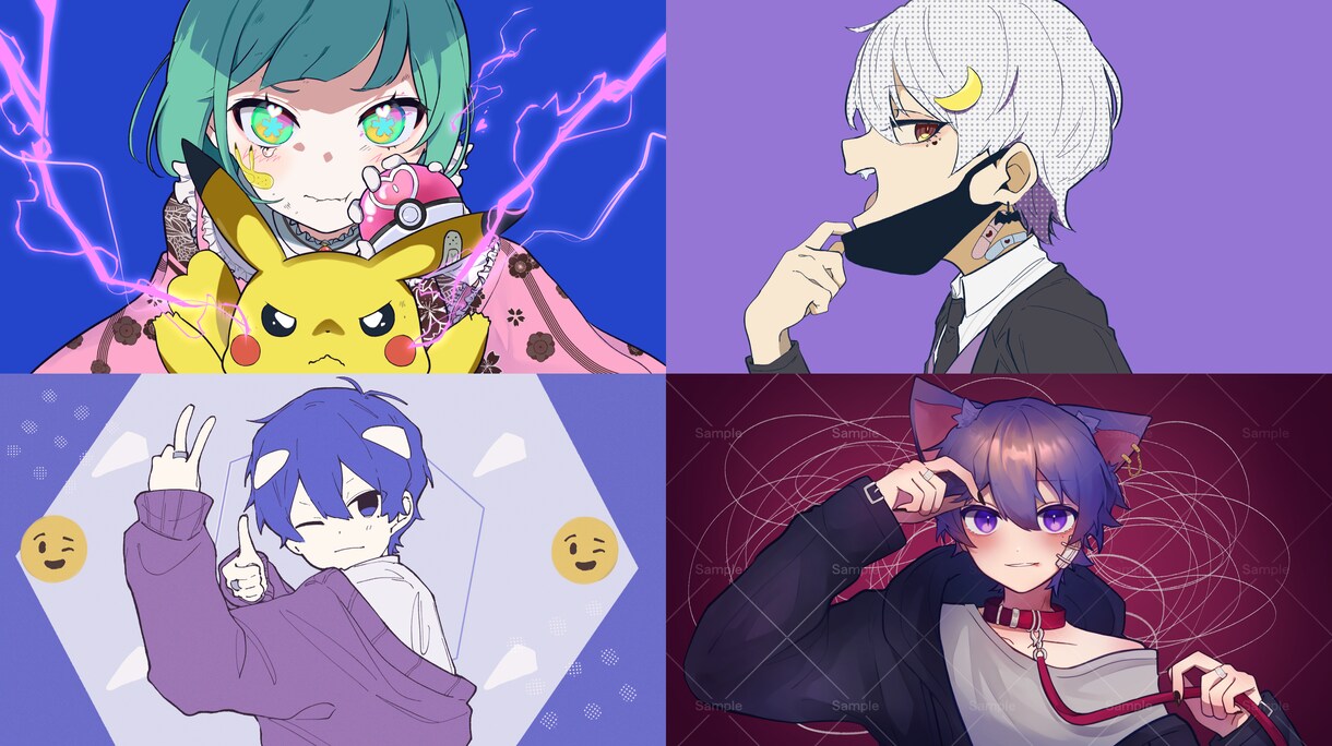 歌ってみたやオリジナルMVのイラスト制作をします ※商用可◎歌ってみたをもっと引き立てるイラストを描きます！ イメージ4
