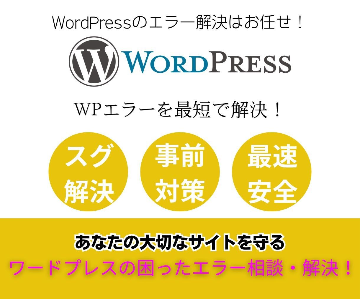 ワードプレス相談！不具合・エラーを修正します エラーや不具合を起こす前にワードプレスのセキュリティ強化！ イメージ6