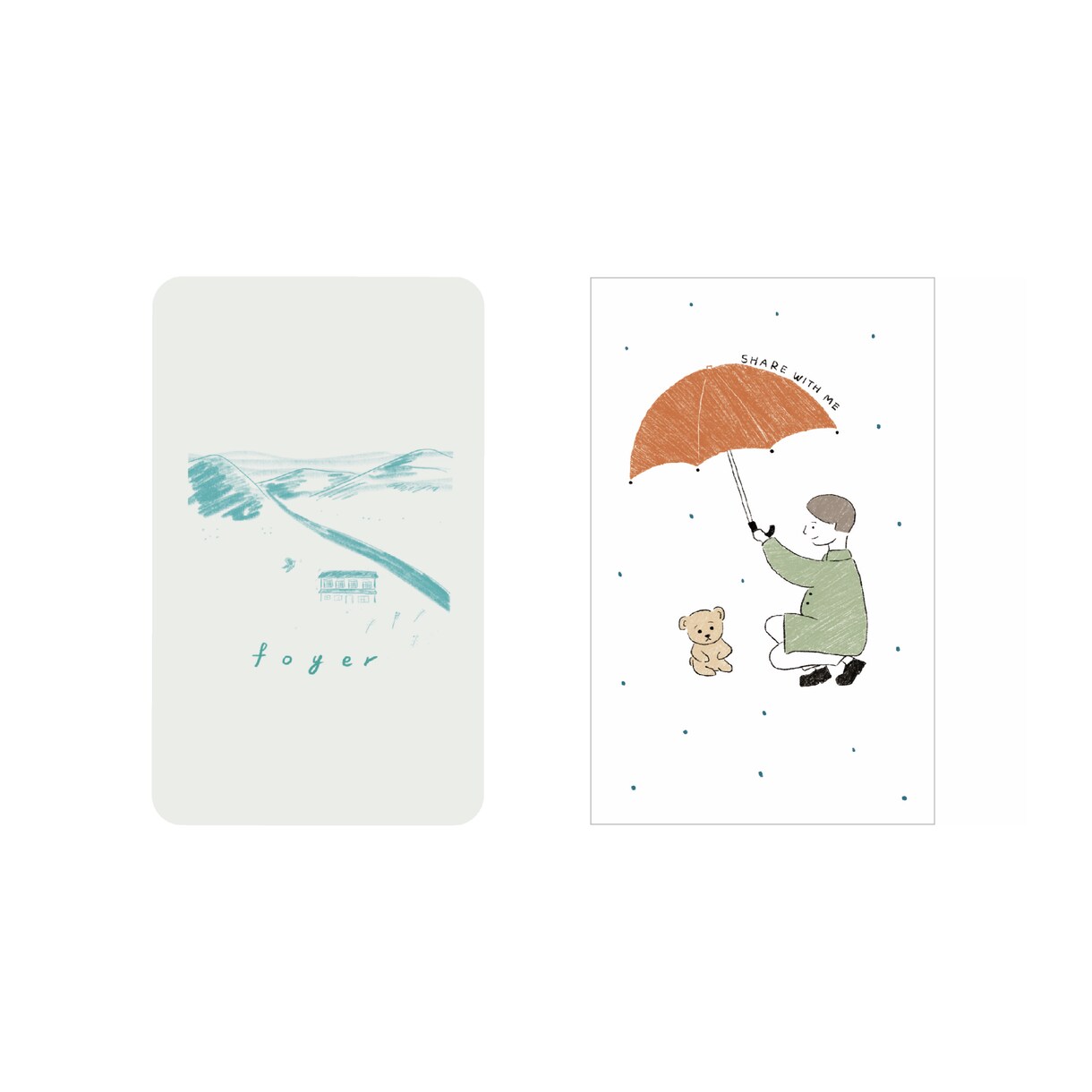 手描きイラスト入り名刺を作ります お店のショップカードや個人活動に イメージ3