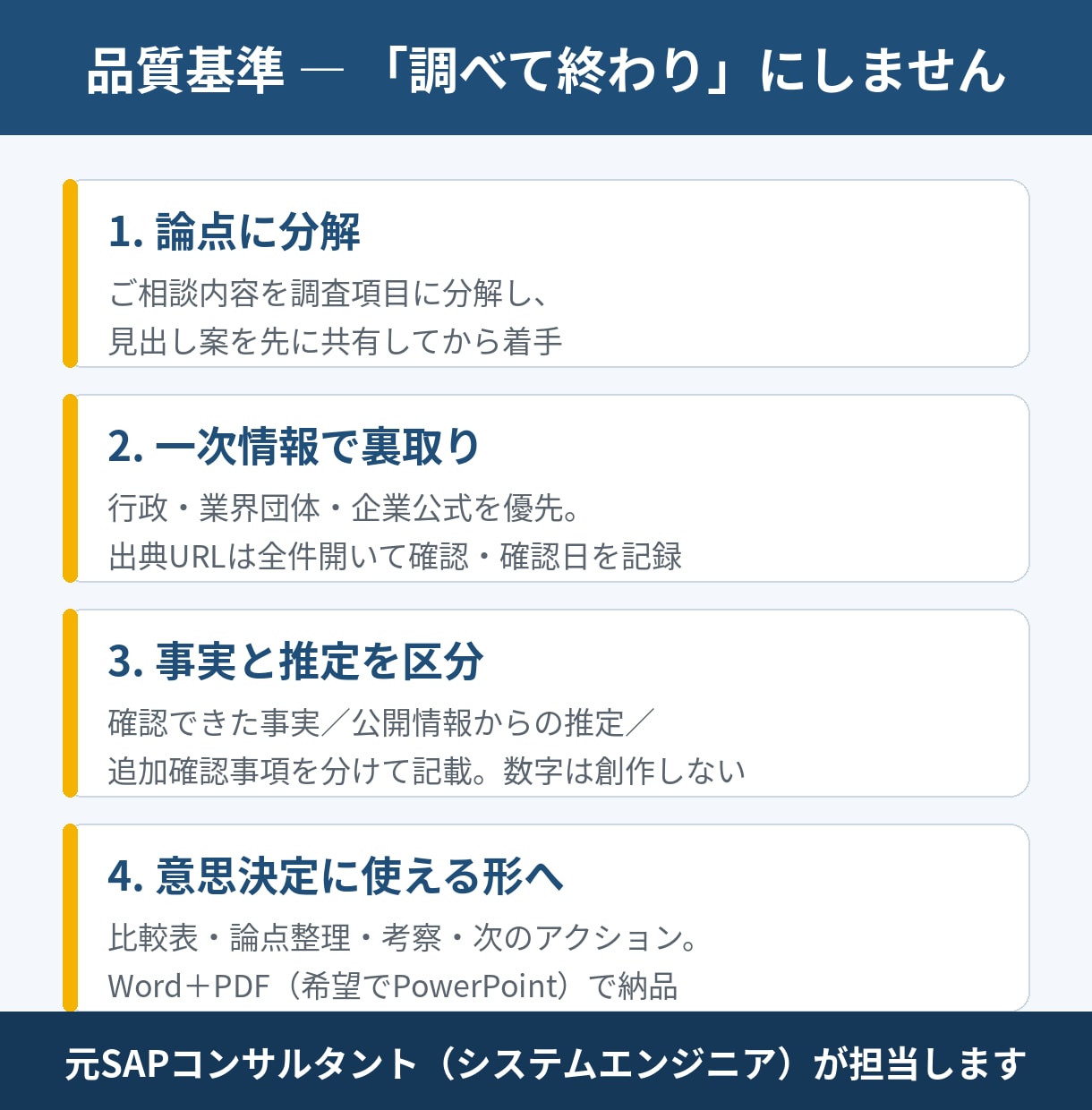 事業判断に使える市場調査レポートを作成します 出典を確認し、比較表と考察まで。元SEの調査資料 イメージ3