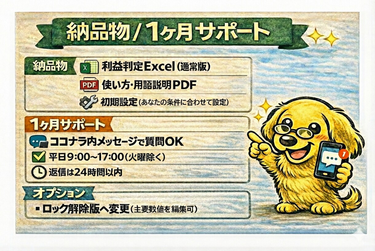 中国輸入FBA 利益判定Excel提供します 初期設定込み！貼るだけで利益計算OK/NG判定 イメージ3