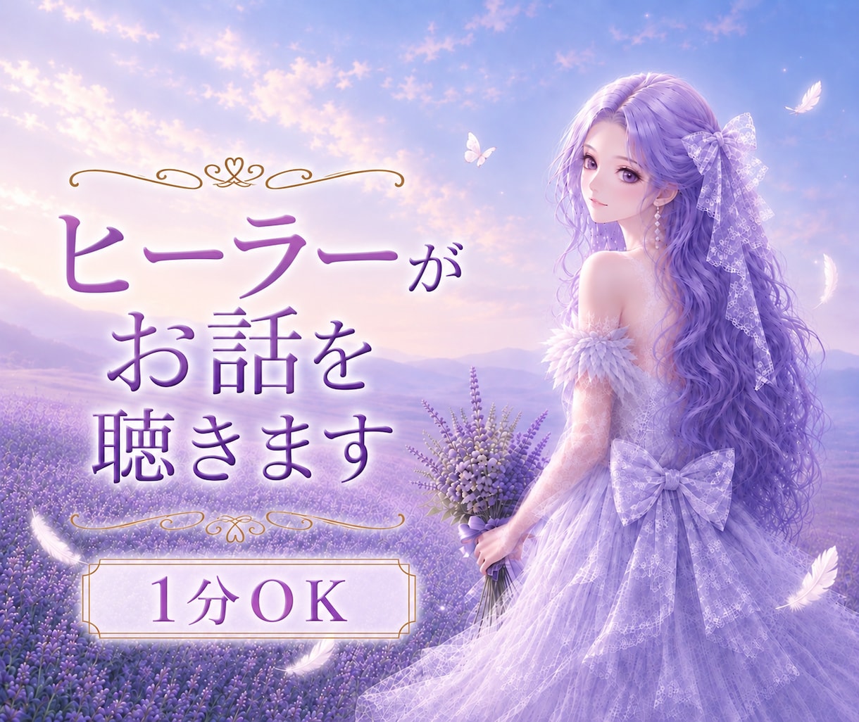 1分OKヒーラーが1/fゆらぎの癒し声で傾聴します 雑談・モヤモヤを聴いてほしい・スピリチュアルトークもOK イメージ1