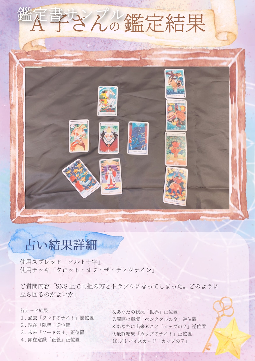ヲタ活、推し活のお悩み占います ヲタ活のお悩みをタロットで占い、結果をPDFで送ります！ イメージ6