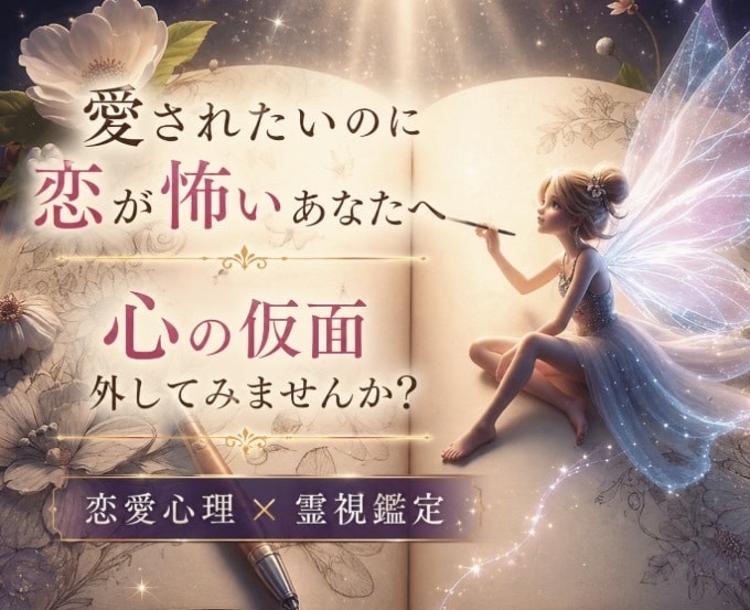 愛されたいのに恋愛が怖いあなたの心を優しく救います ✿仮面を外す恋愛心理×霊視電話鑑定で心の本音を読み解きます イメージ1