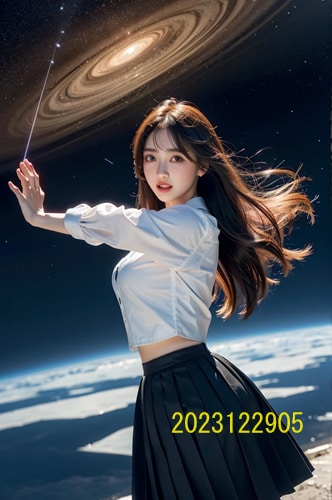 AIで作成した宇宙が背景の女子高生写真を販売します 実写では撮影が不可能な宇宙が背景の女子高生写真販売 イメージ5