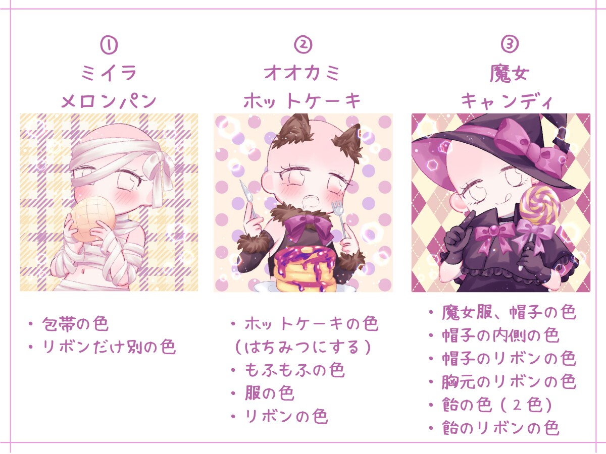 期間限定☆ハロウィンアイコン描きます わするオリジナルお菓子トレスでお安いです♪ イメージ3