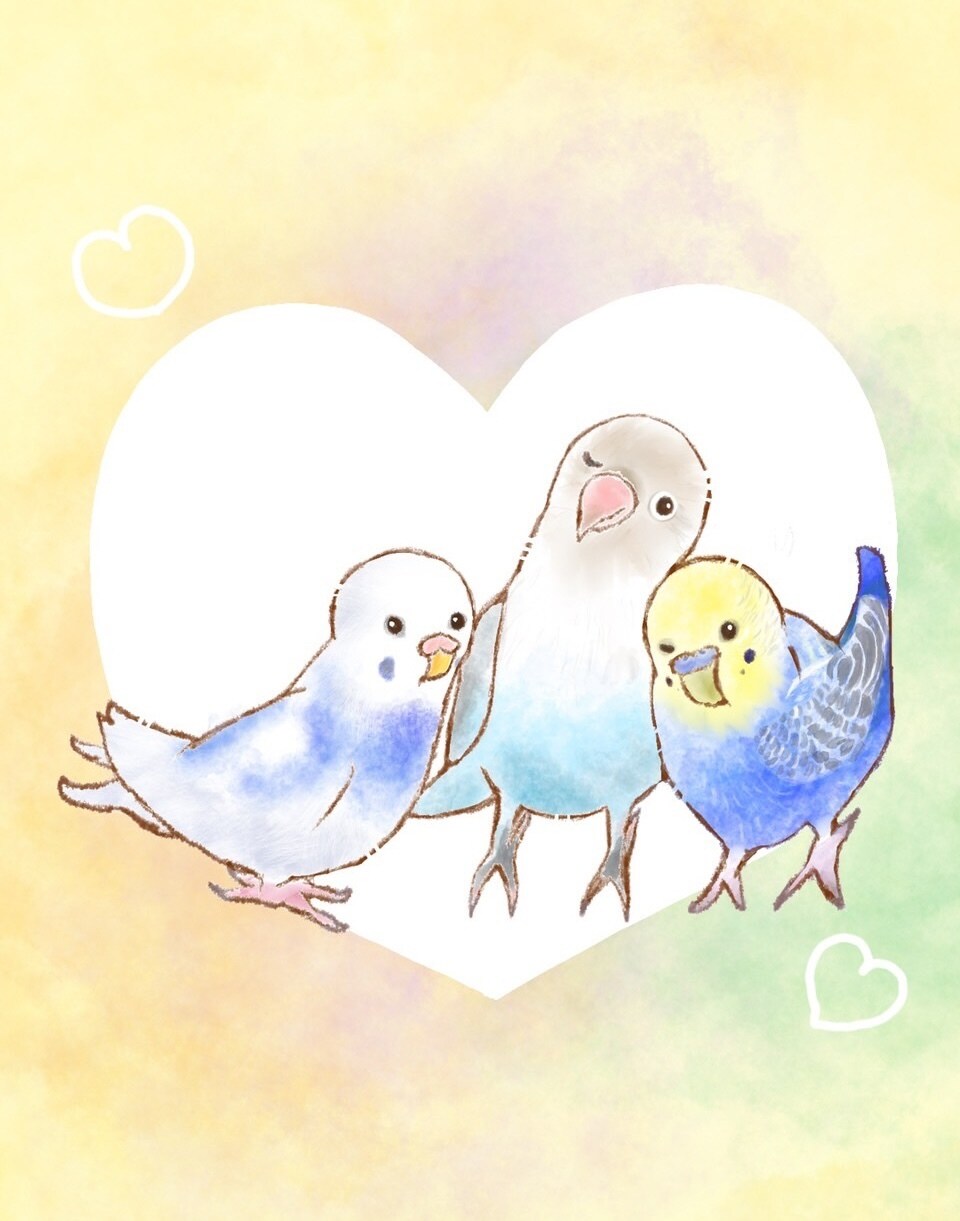 インコちゃんの水彩イラストを描きます 貴方のペットを温かみのある作品、イラストに残しませんか。 イメージ7